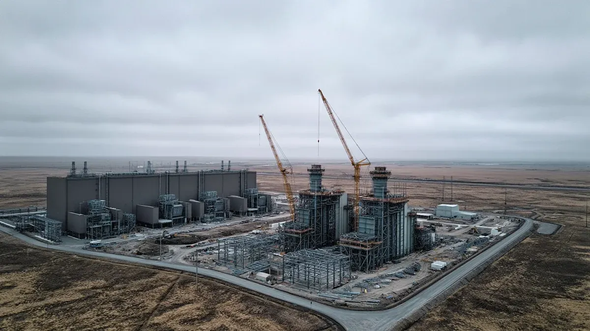 Gas power plant under construction