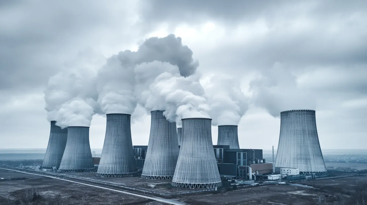 Coal power plant operating at full capacity